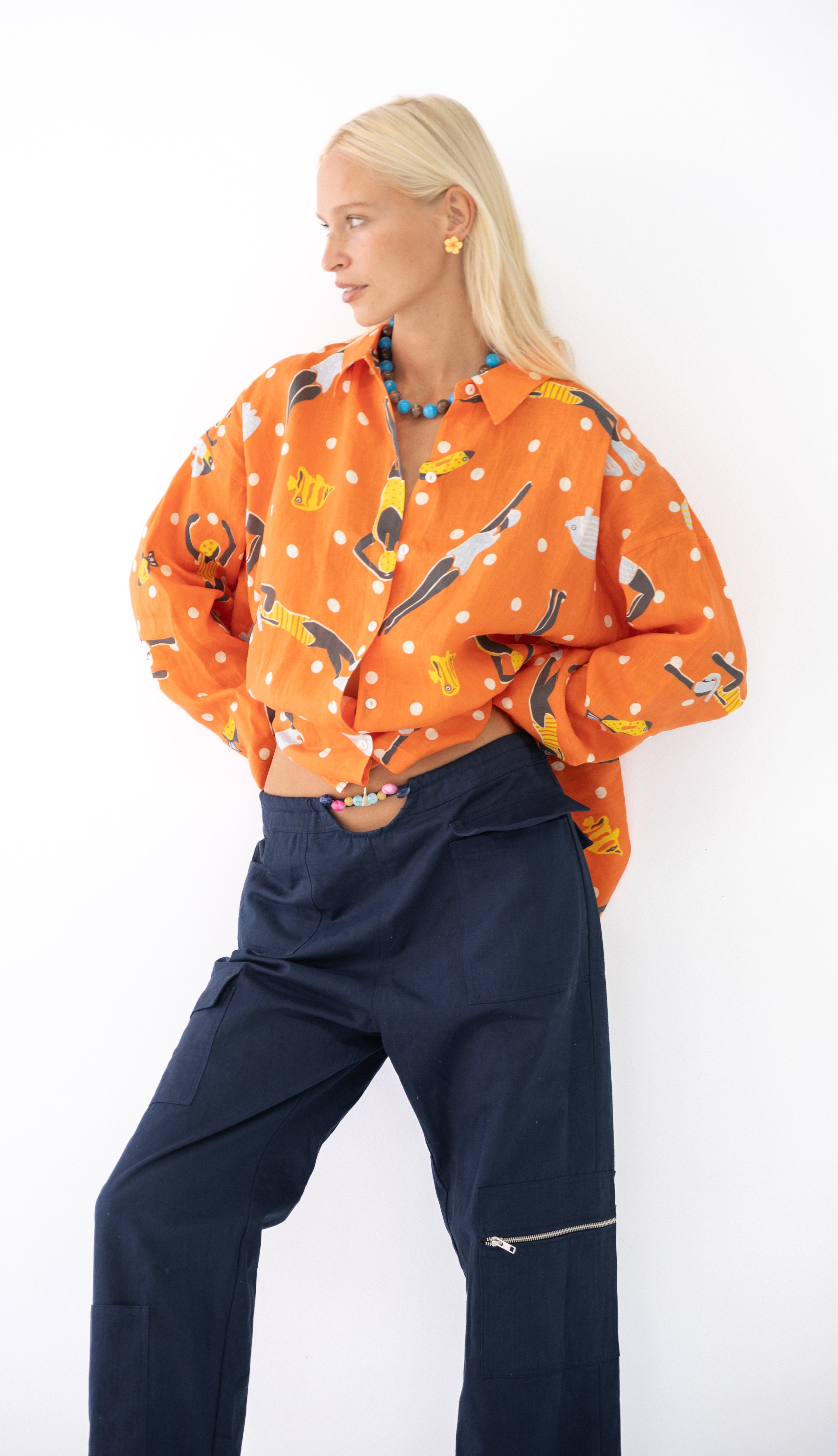 SPICY DUGONG X LOCOLINEN DIVER OVERSIZED SHIRT
