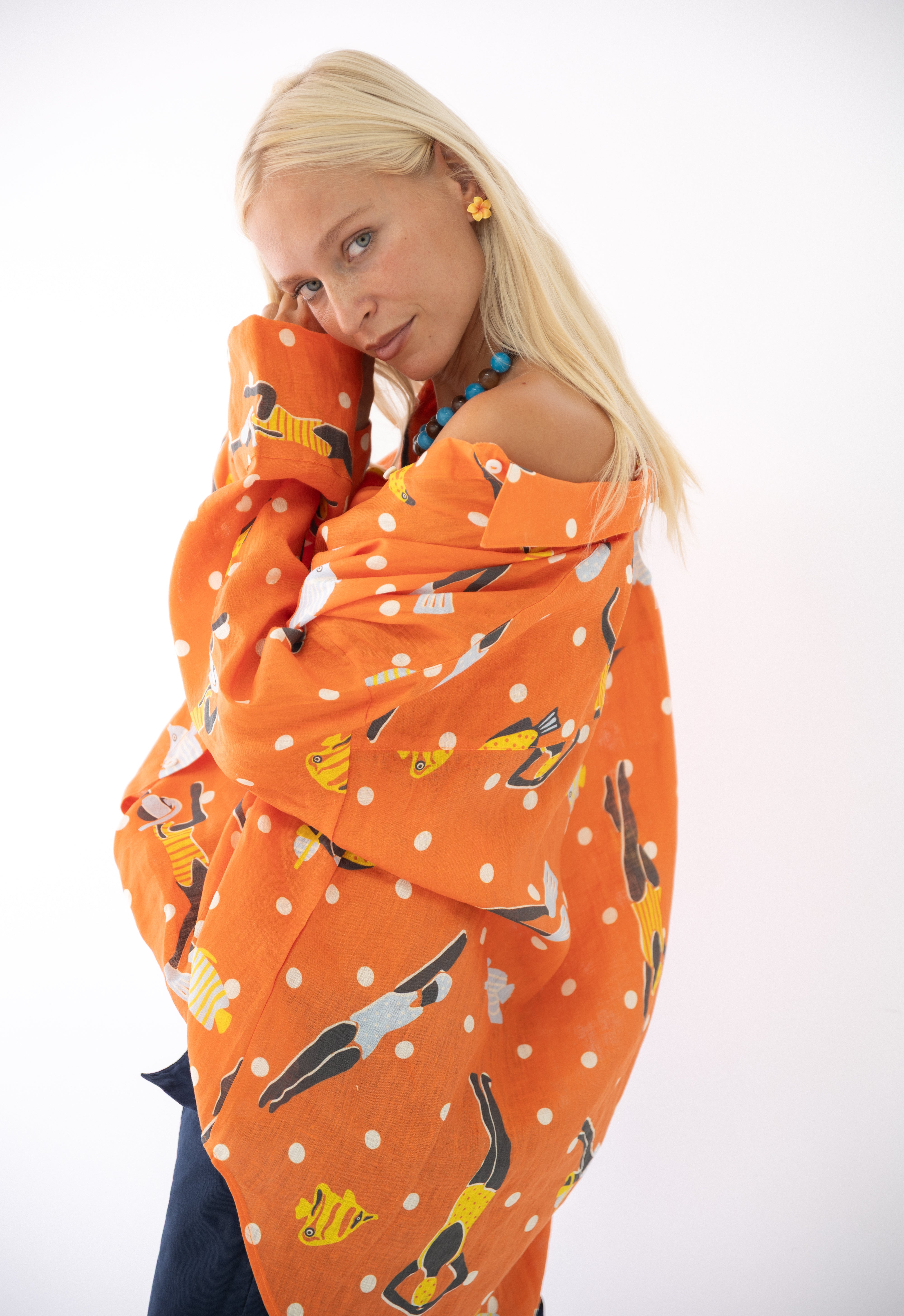 SPICY DUGONG X LOCOLINEN DIVER OVERSIZED SHIRT
