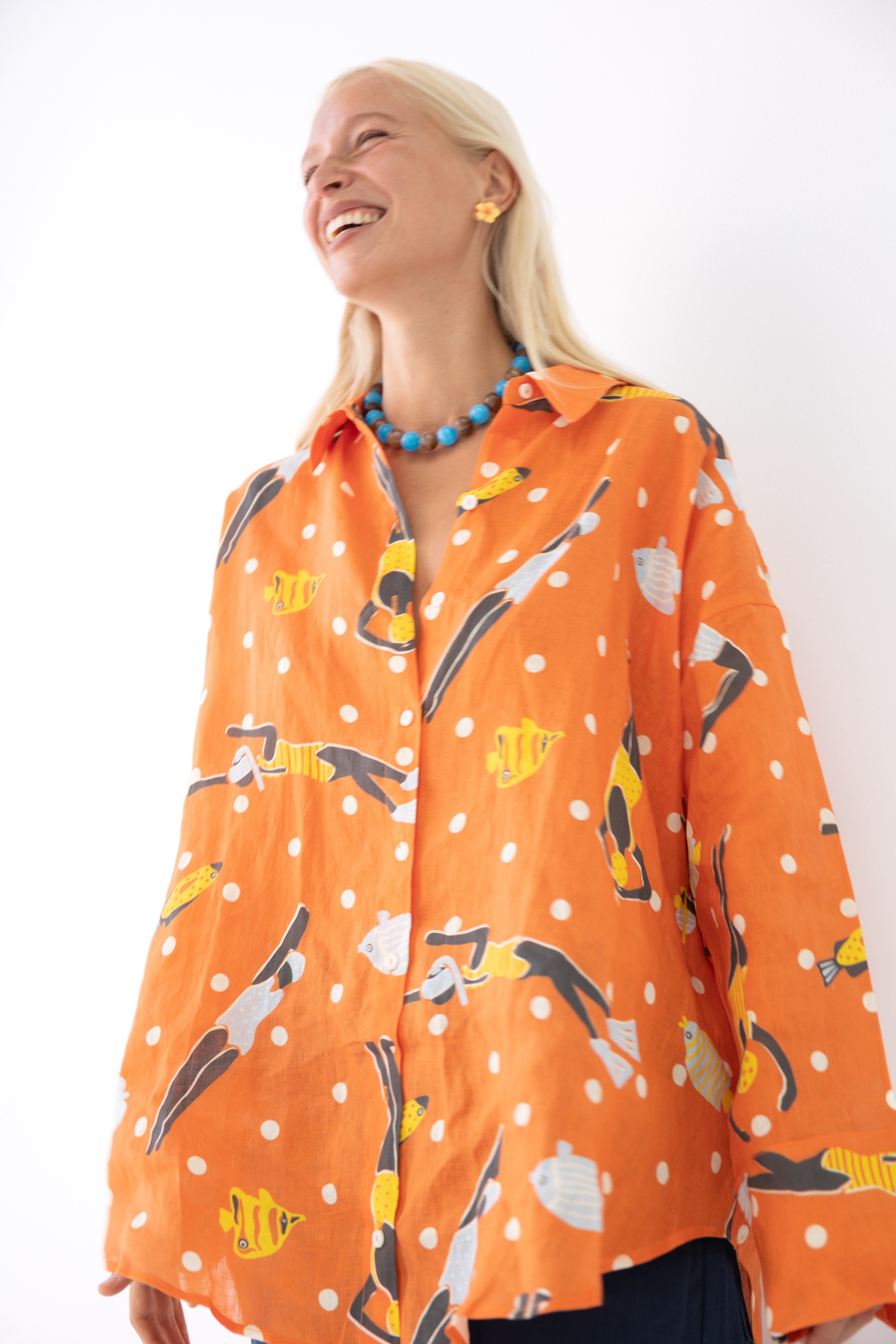 SPICY DUGONG X LOCOLINEN DIVER OVERSIZED SHIRT