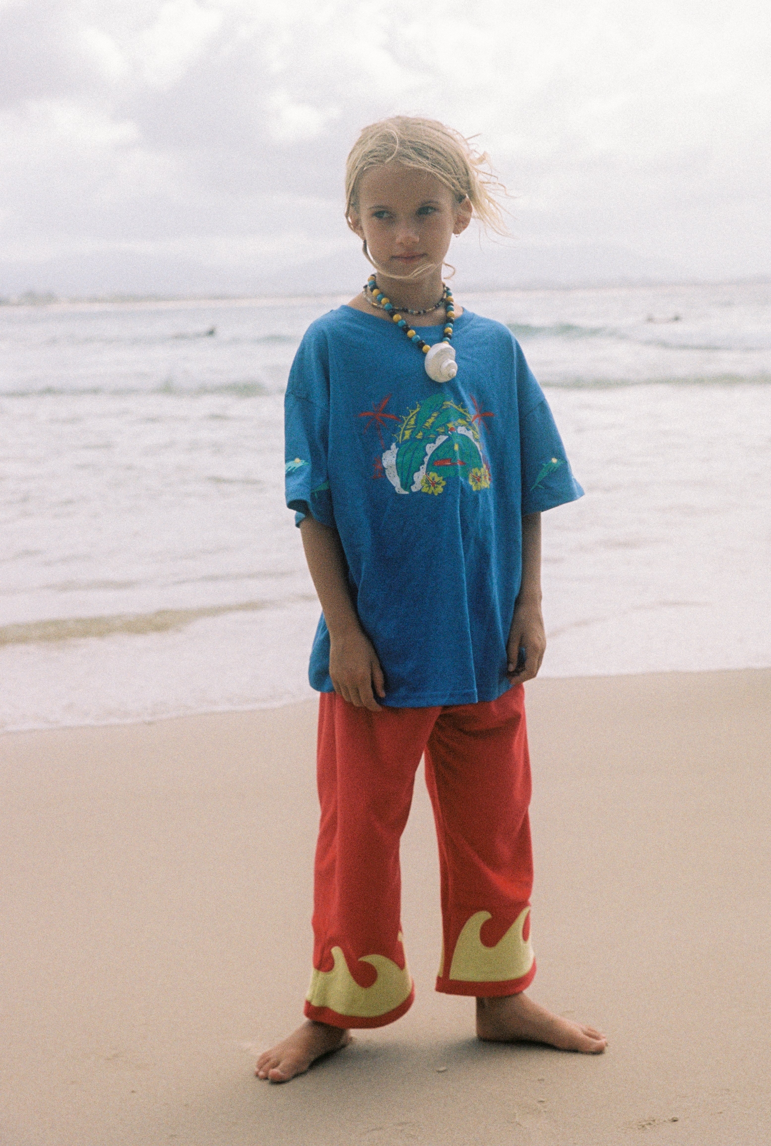 WAVE TERRY PANTS - CHILLI MANGO