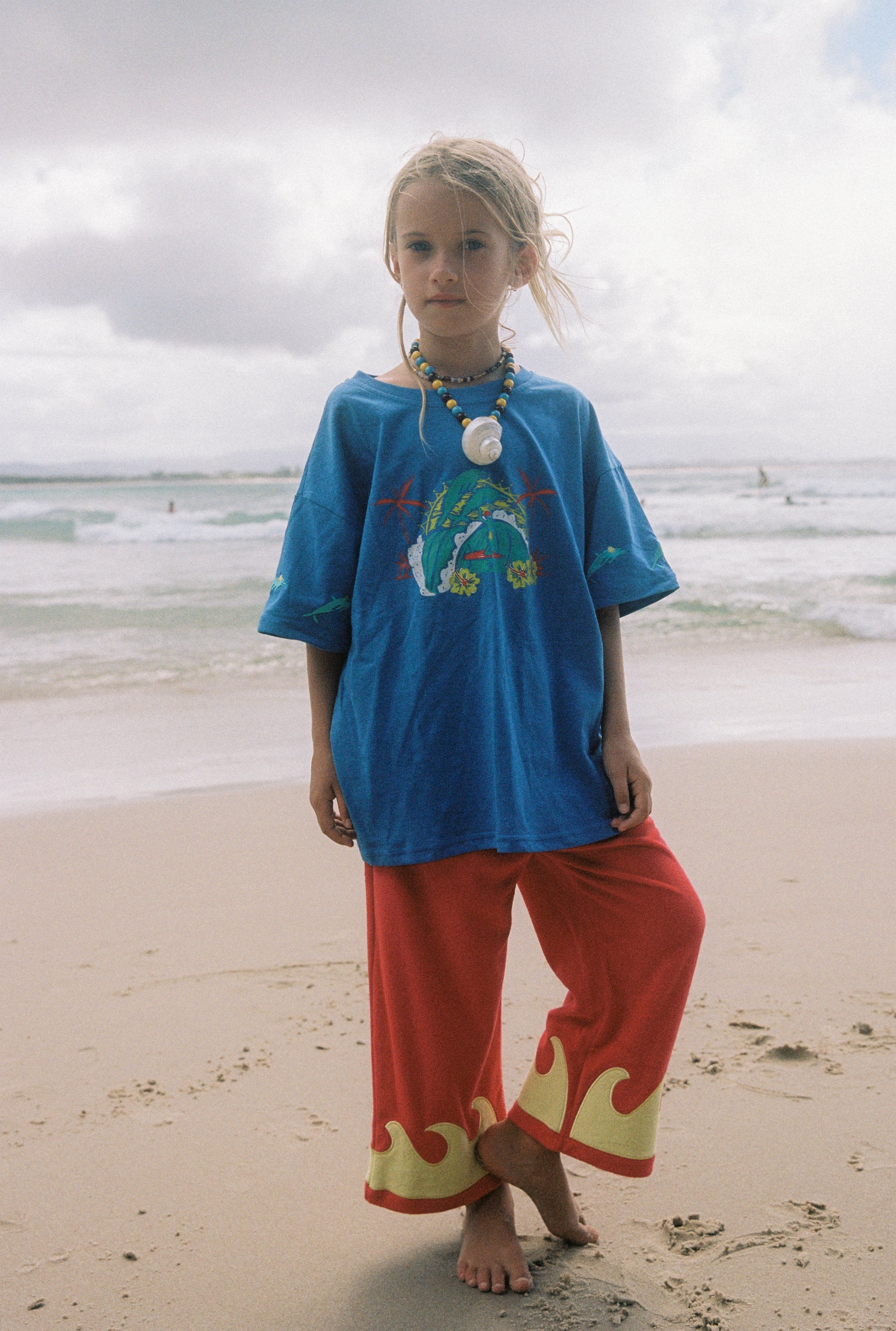 WAVE TERRY PANTS - CHILLI MANGO