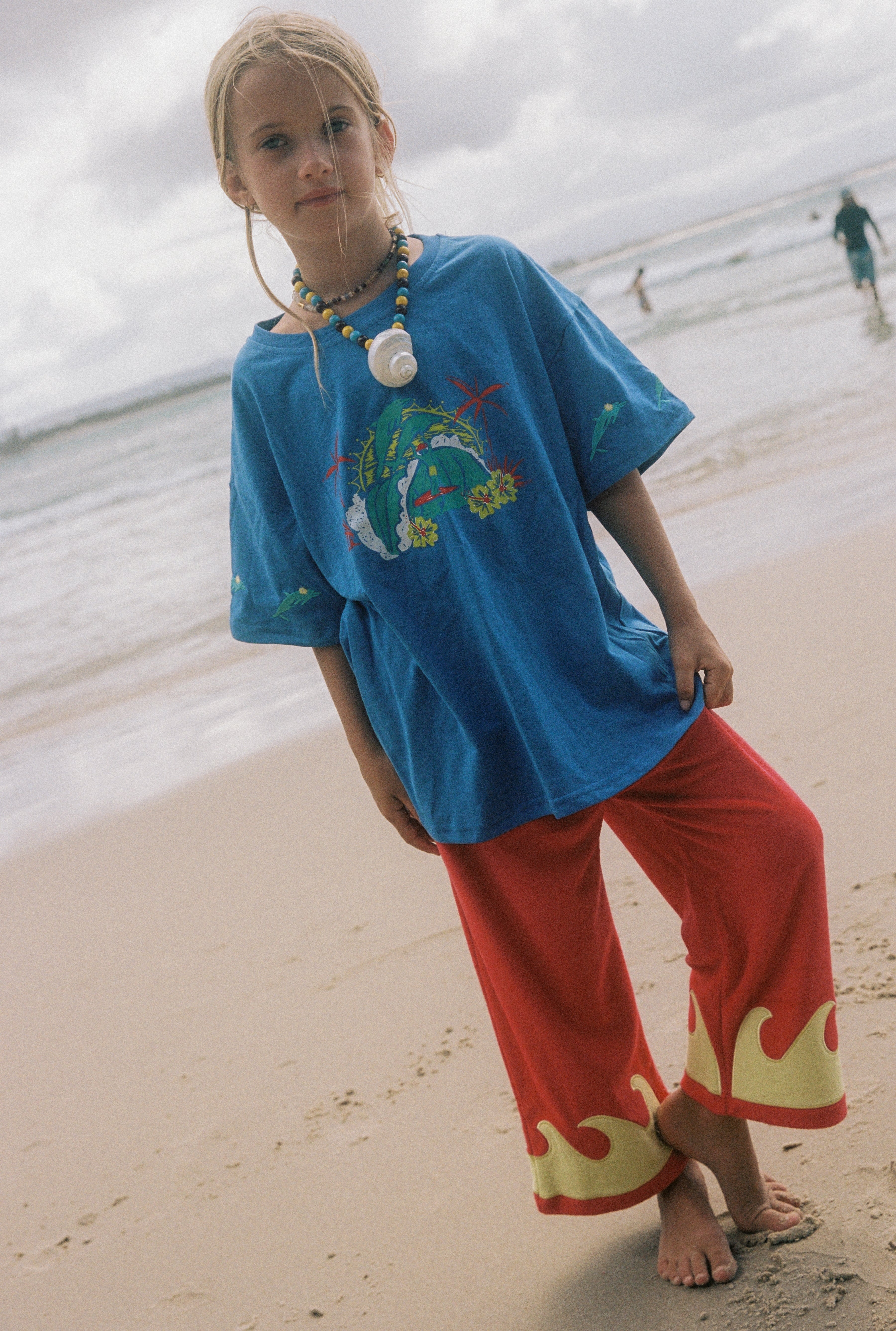 WAVE TERRY PANTS - CHILLI MANGO