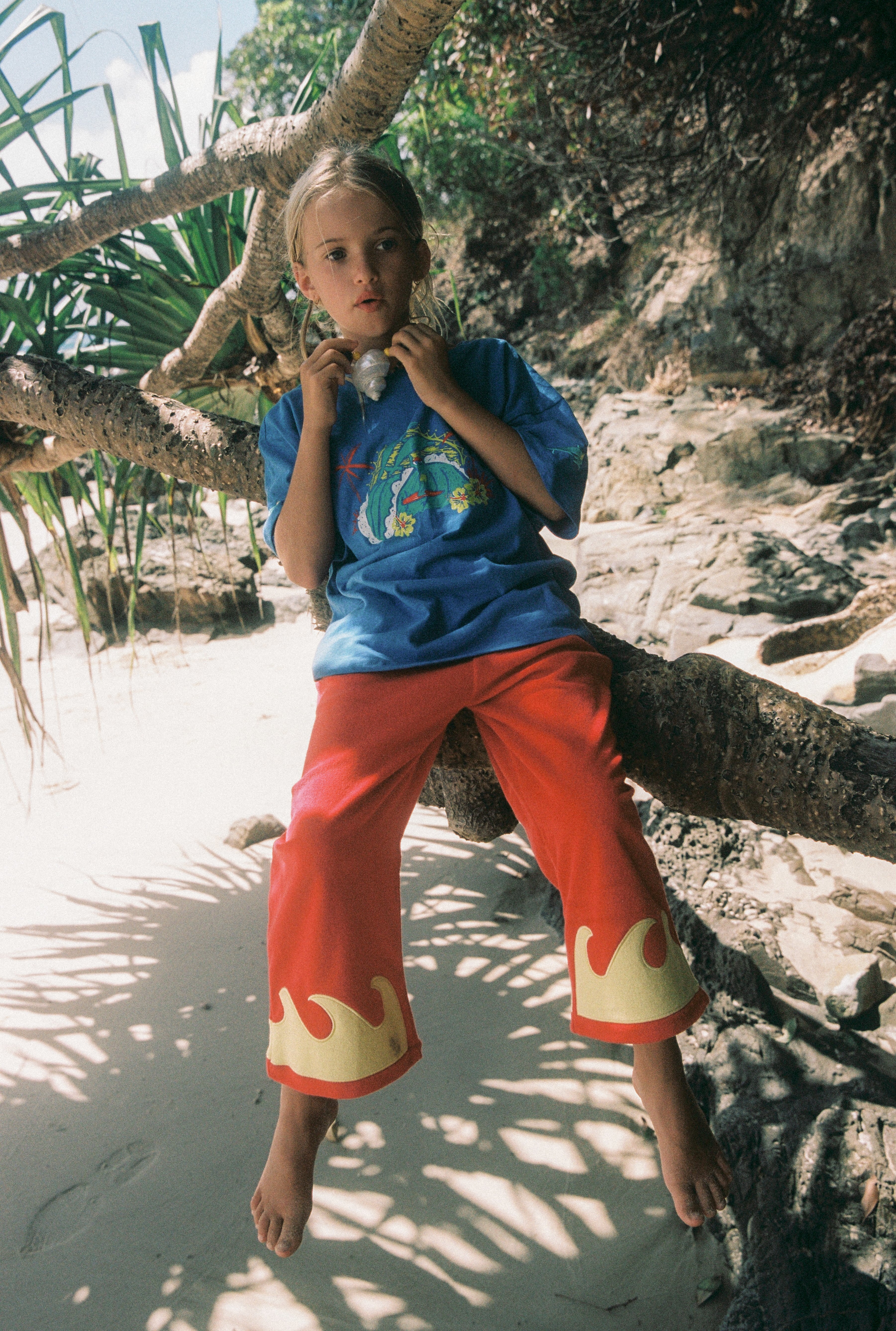 WAVE TERRY PANTS - CHILLI MANGO