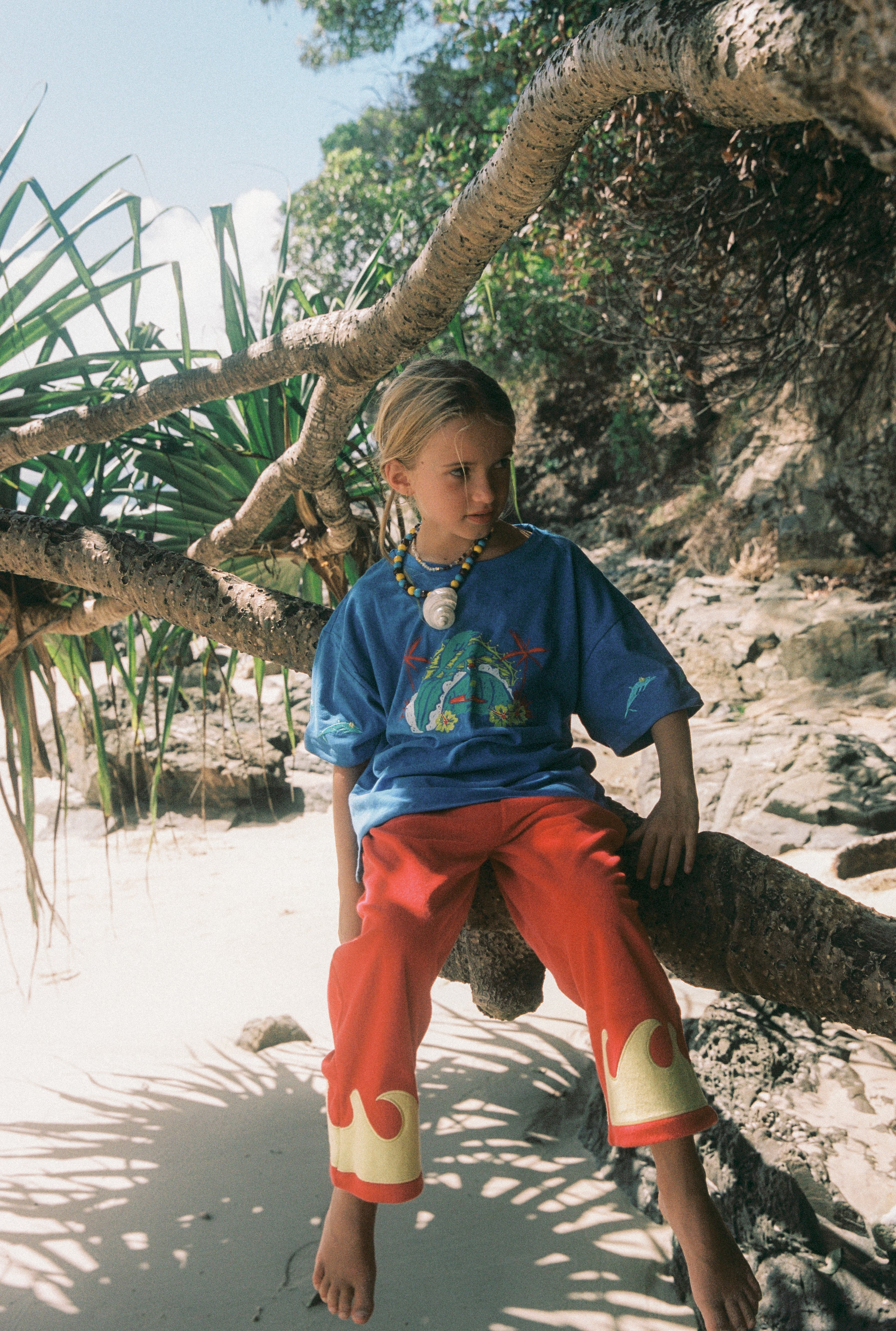WAVE TERRY PANTS - CHILLI MANGO