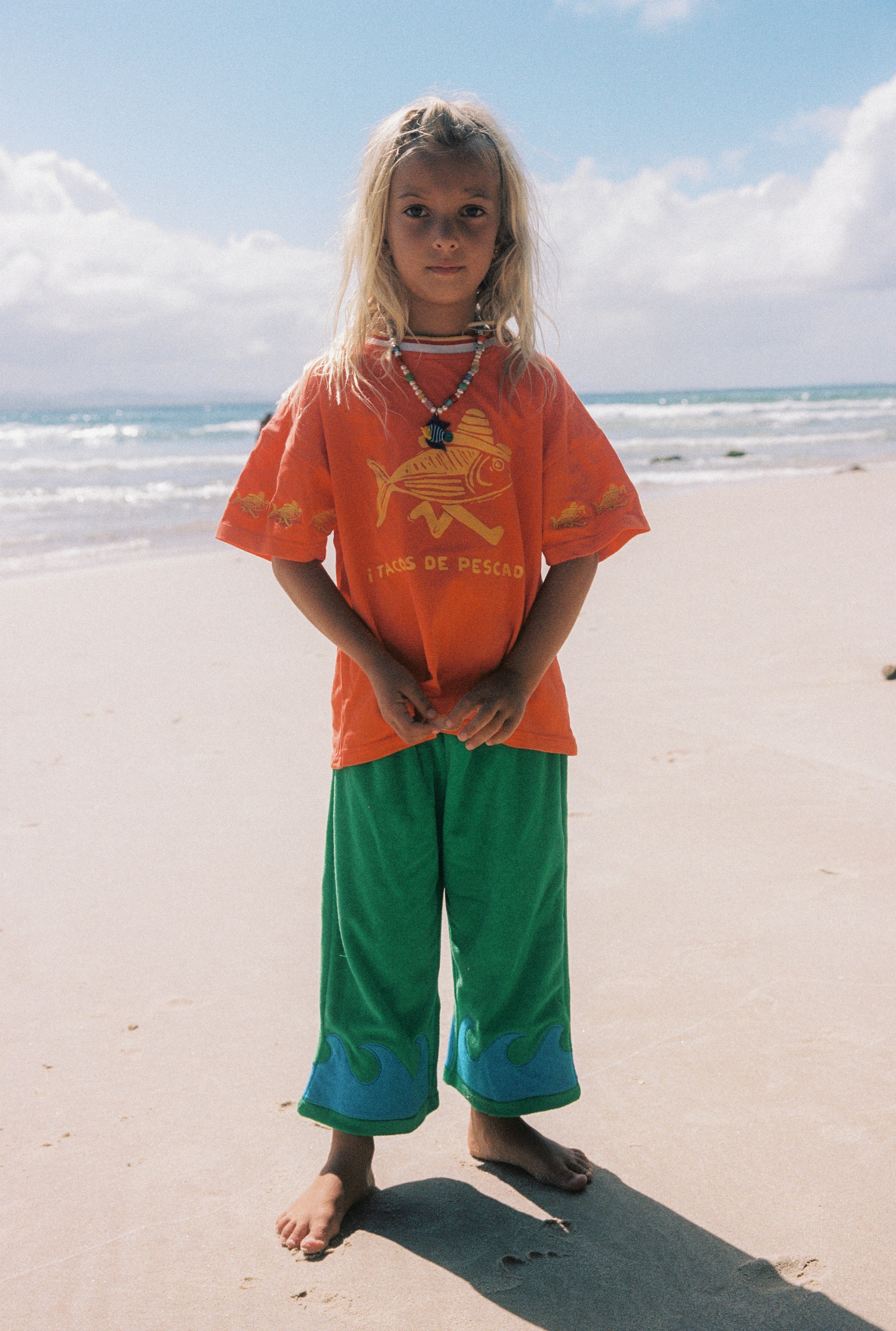 WAVE TERRY PANTS - SEAWEED SPLASH