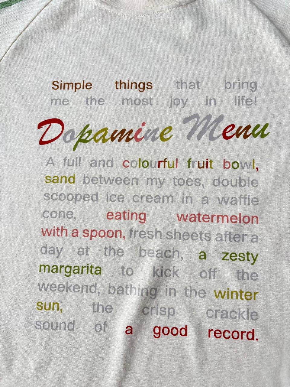 WOMENS HEMP DOPAMINE MENU TEE