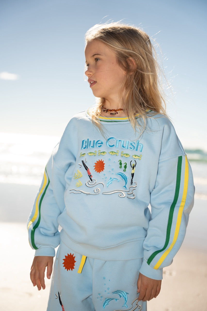Kids Blue Crush Tracksuit Jumper