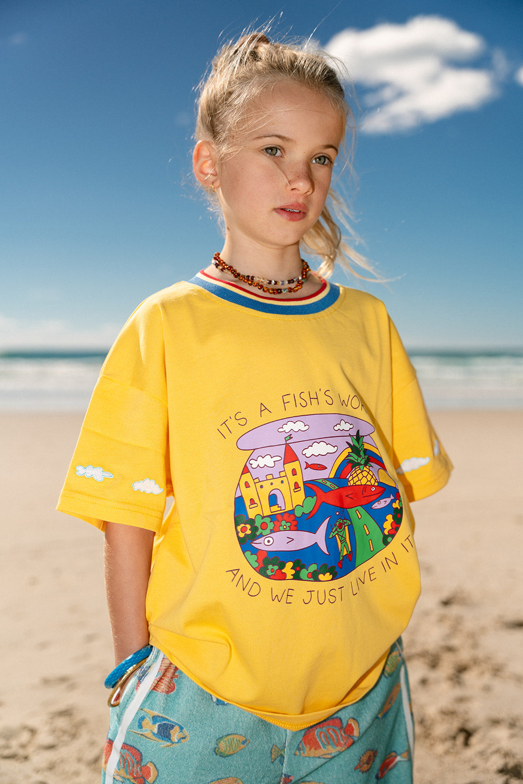 FISH WORLD TEE - YELLOW