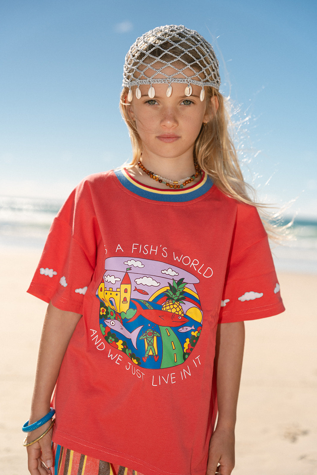 FISH WORLD TEE - RED