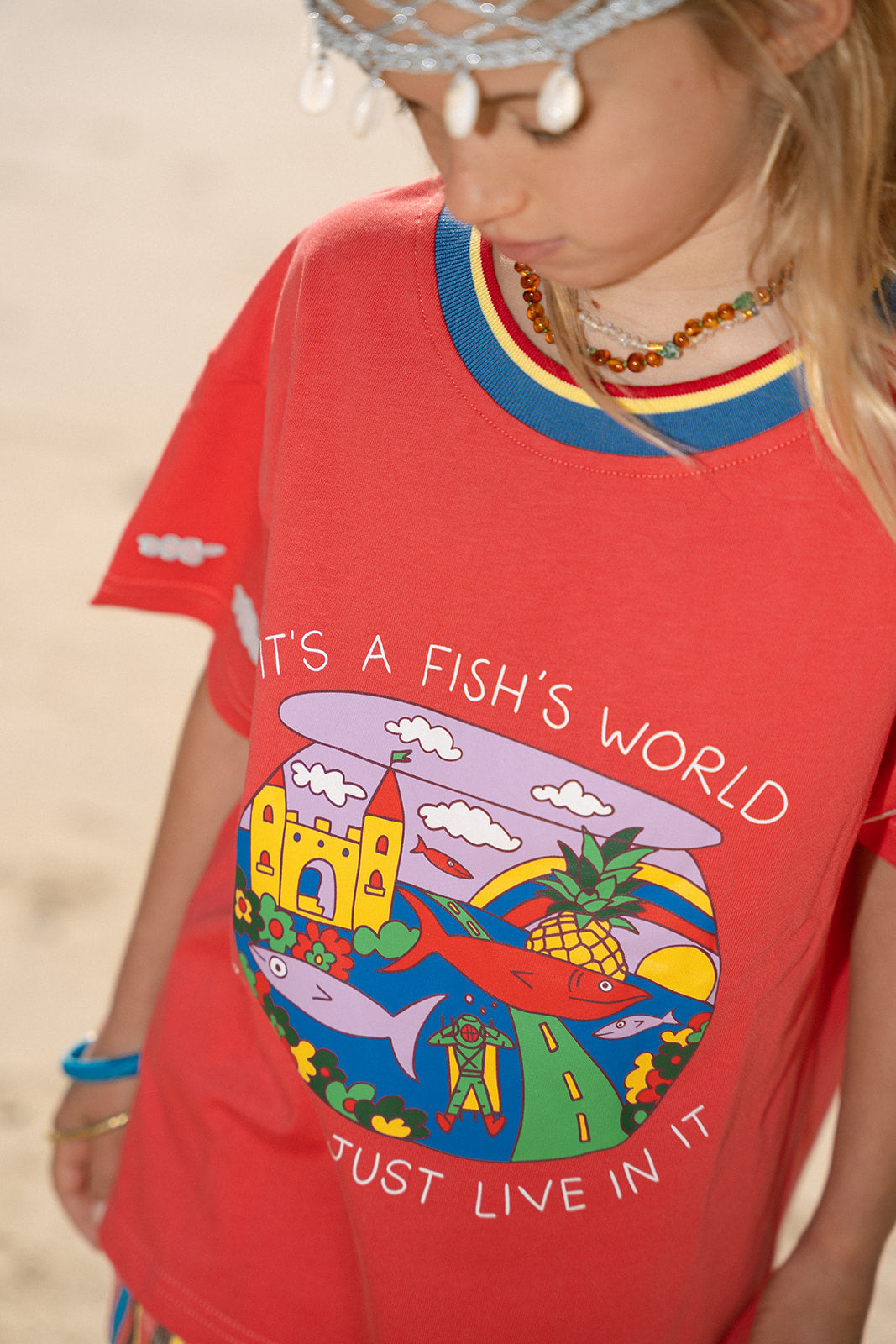 FISH WORLD TEE - RED
