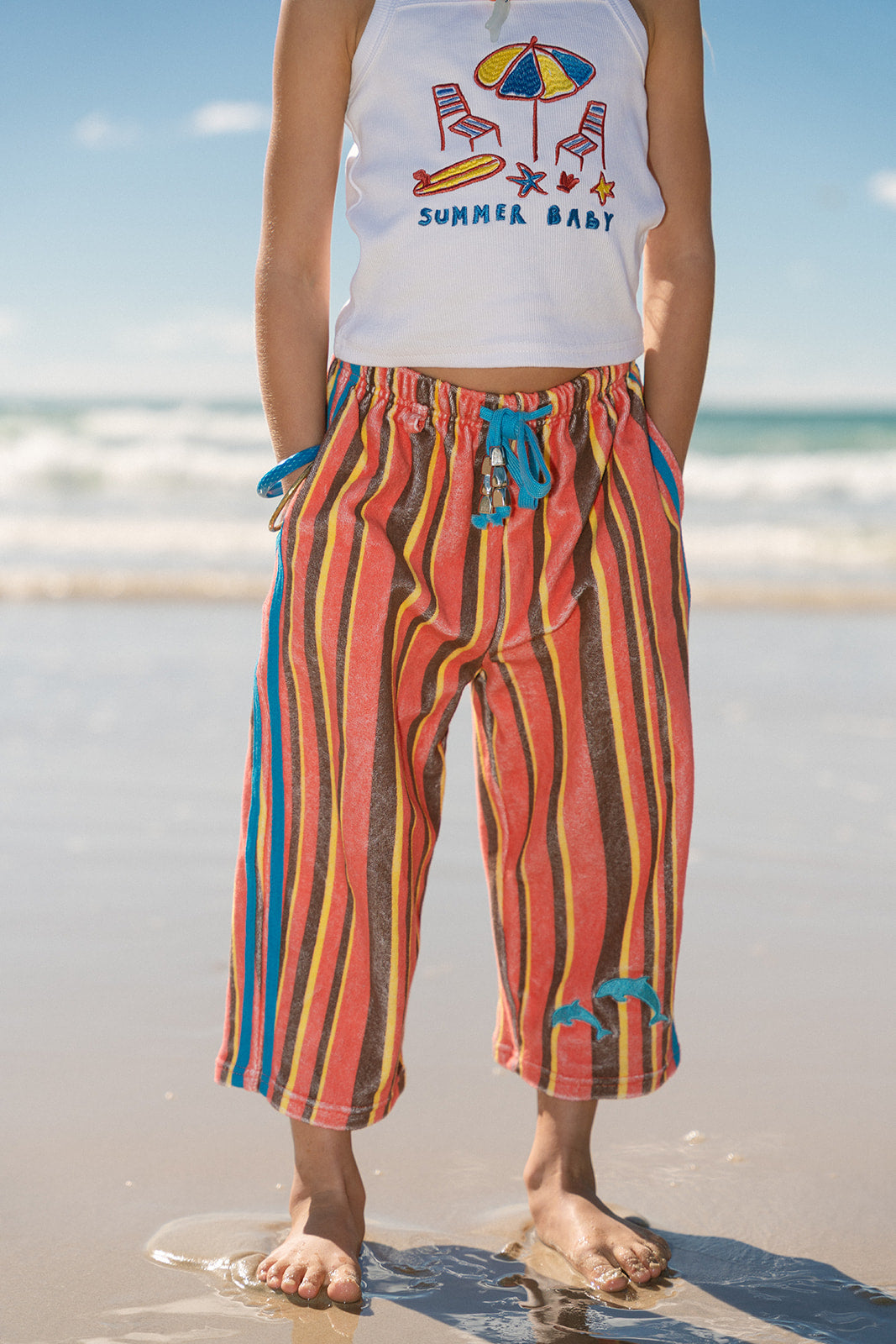 STRIPE VINTAGE TERRY PANTS