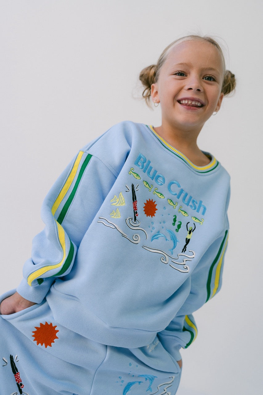 Kids Blue Crush Tracksuit Jumper