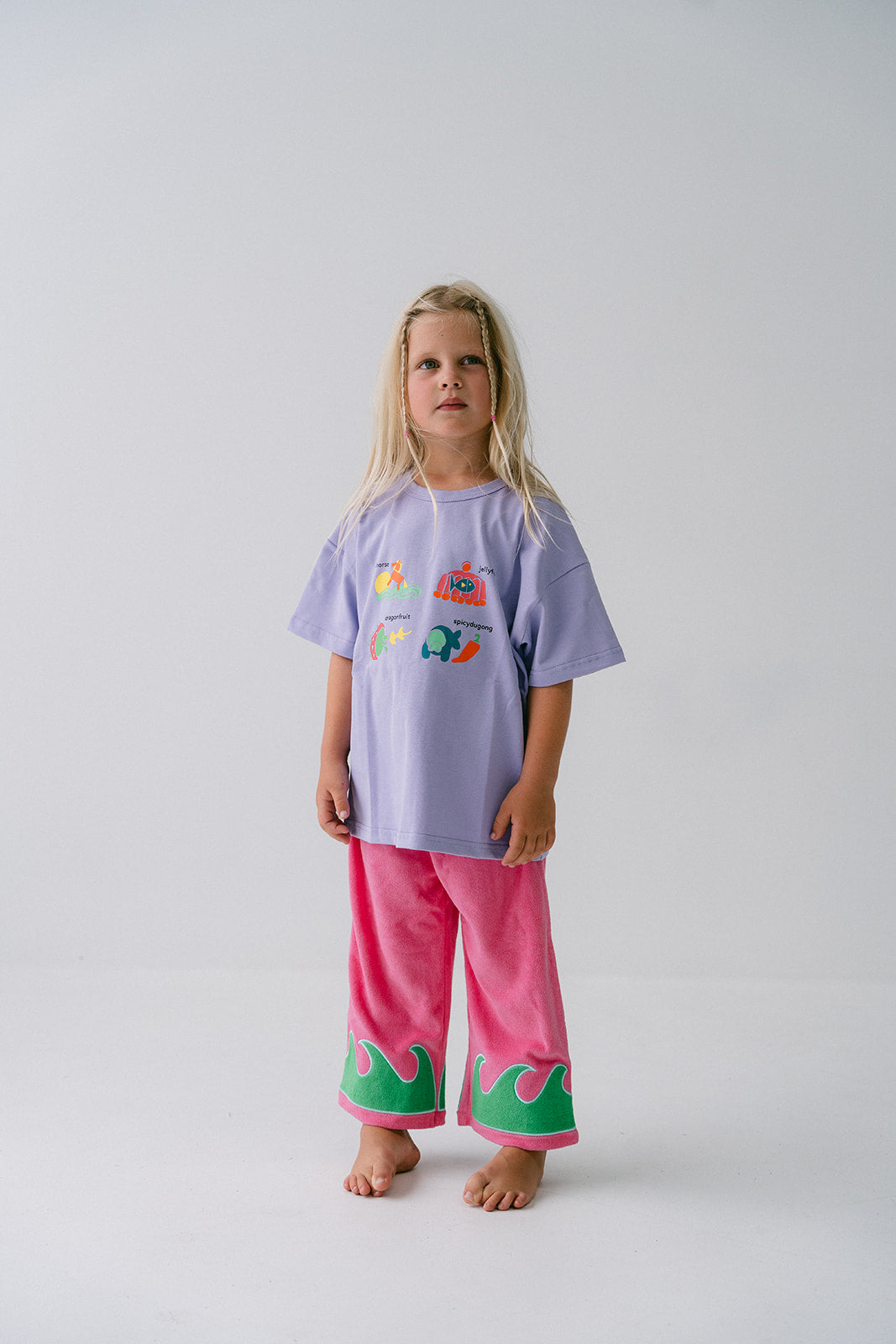WAVE TERRY PANTS - GUAVA REEF