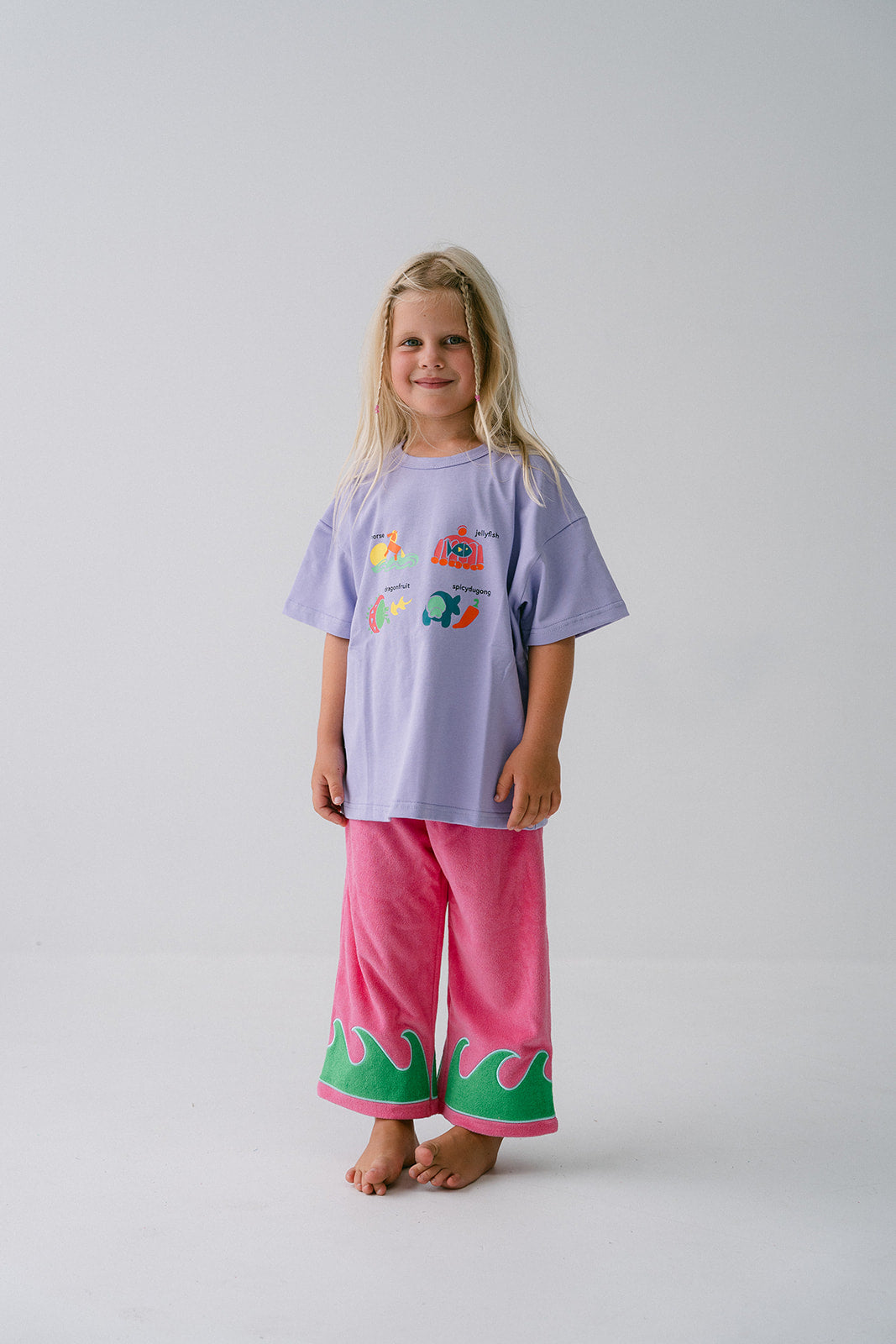 WAVE TERRY PANTS - GUAVA REEF