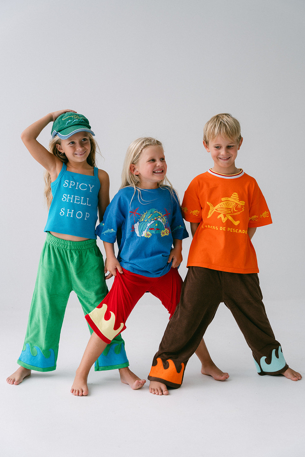 WAVE TERRY PANTS - SEAWEED SPLASH