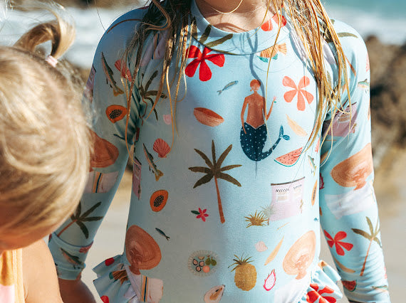 PREORDER - ZOE LONGSLEEVE SURFSUIT - AQUA