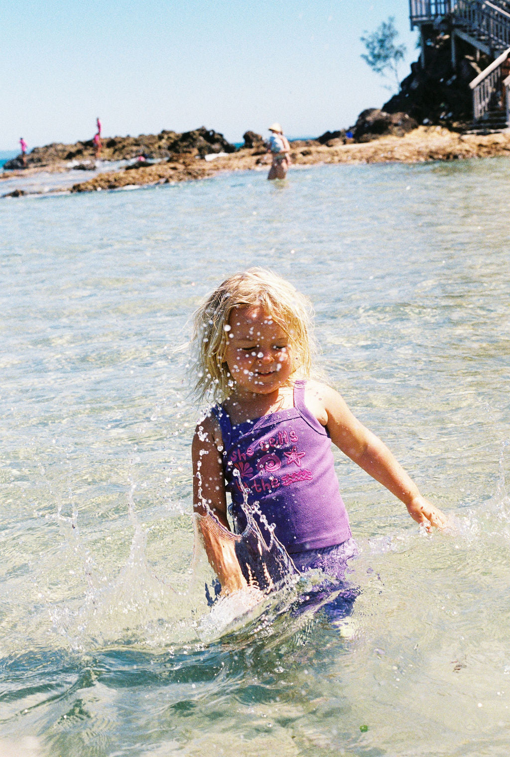 KIDS PURPLE SHE SHELLS SINGLET