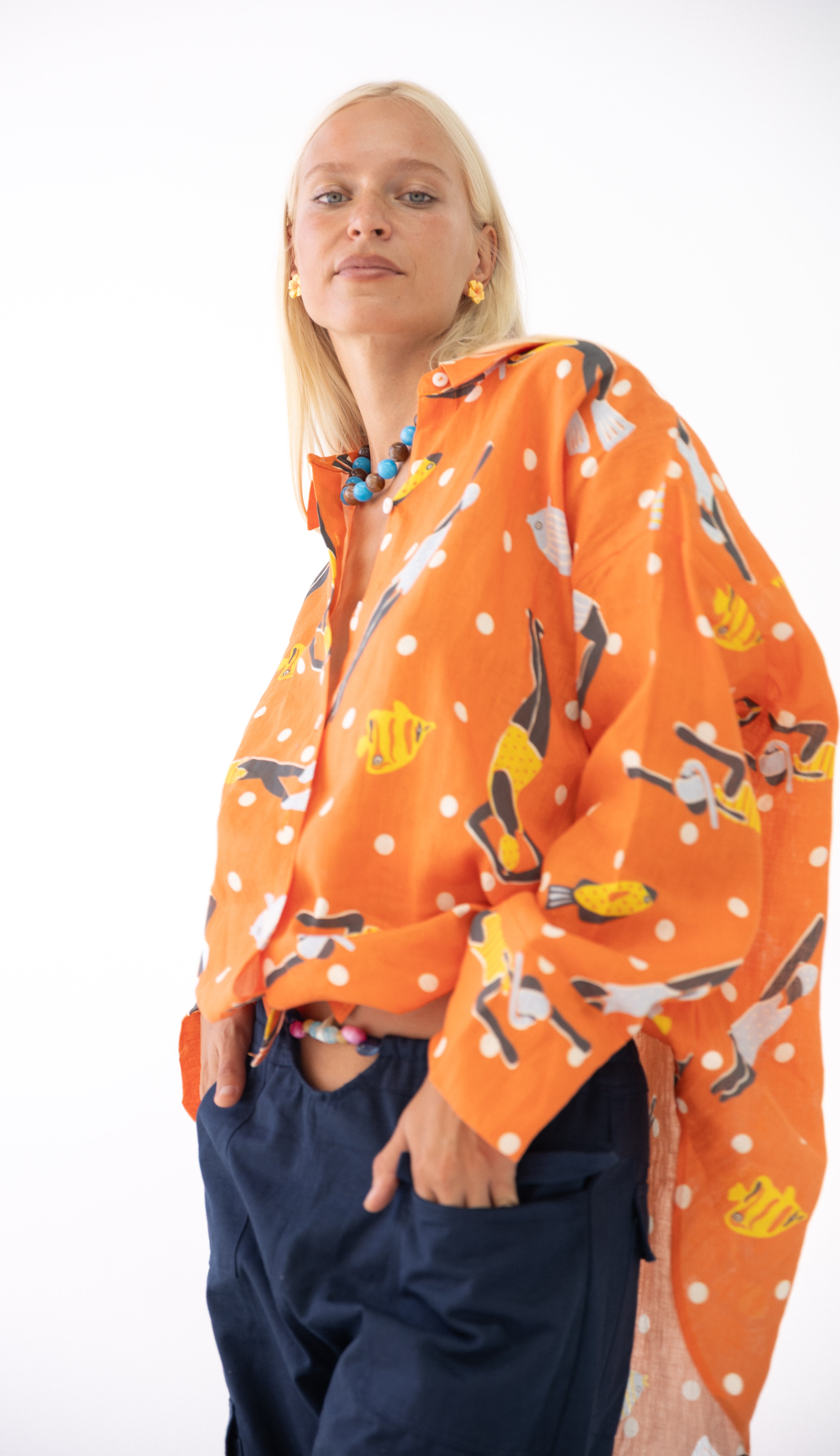 SPICY DUGONG X LOCOLINEN DIVER OVERSIZED SHIRT