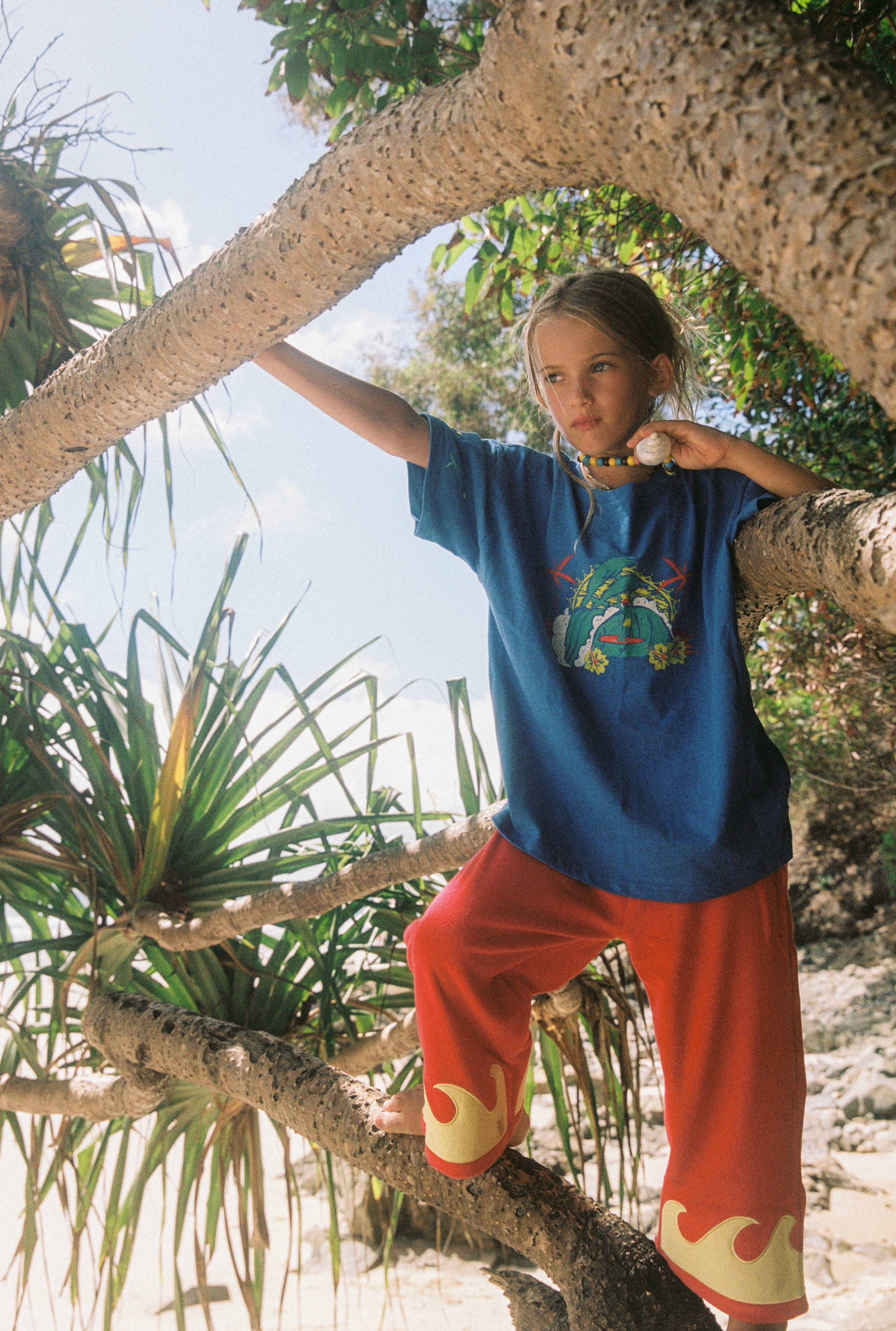 WAVE TERRY PANTS - CHILLI MANGO