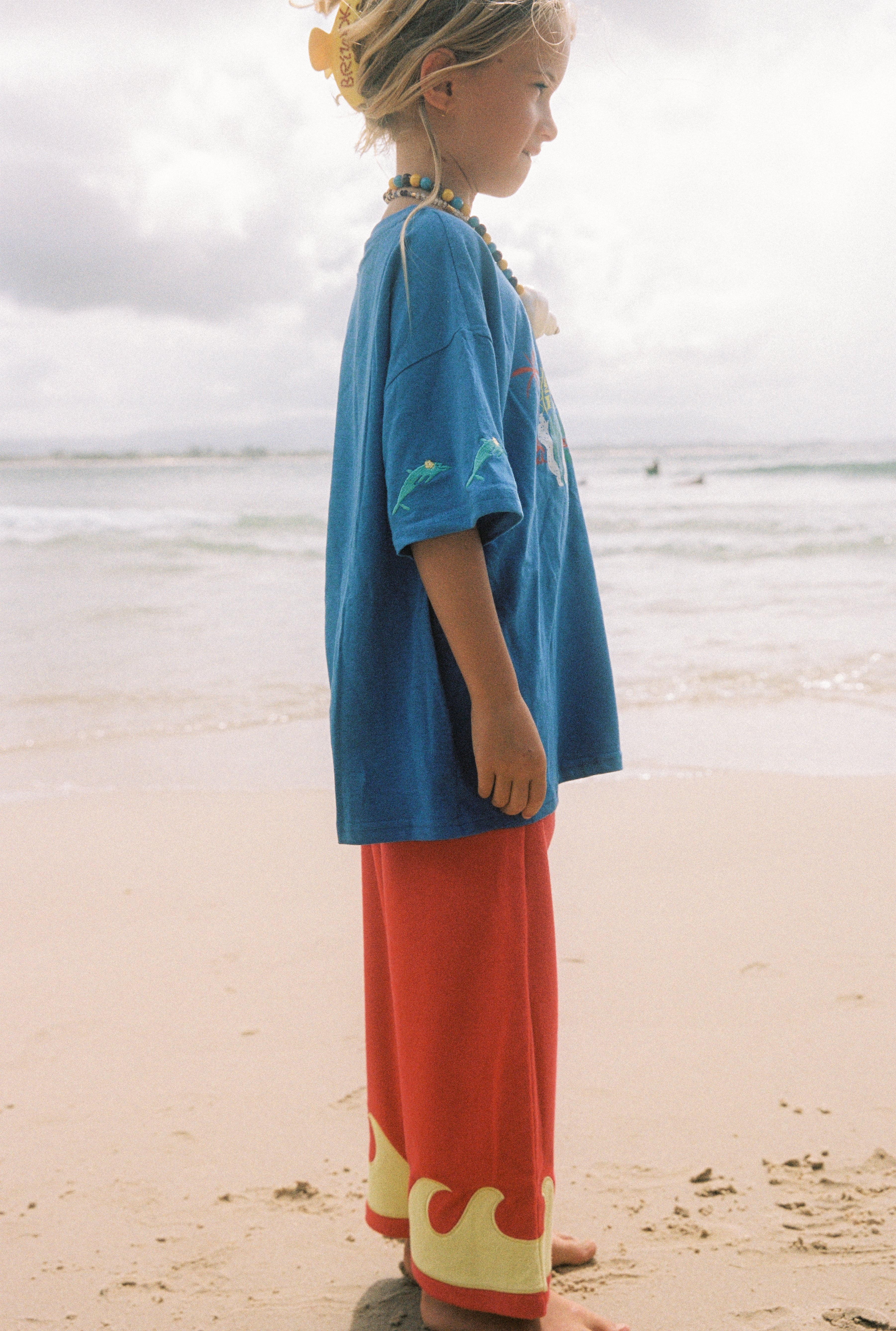 WAVE TERRY PANTS - CHILLI MANGO