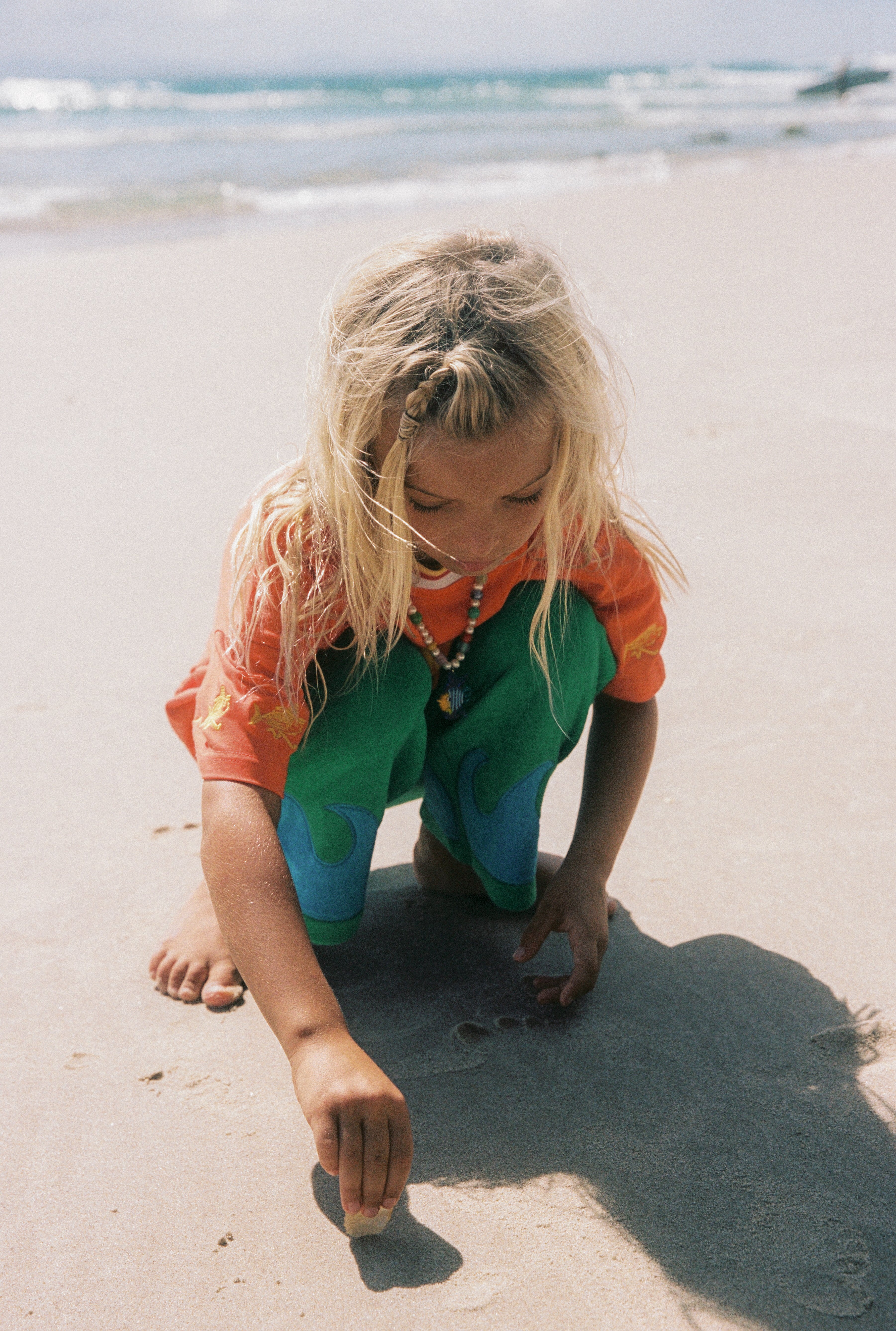 WAVE TERRY PANTS -  SEAWEED SPLASH
