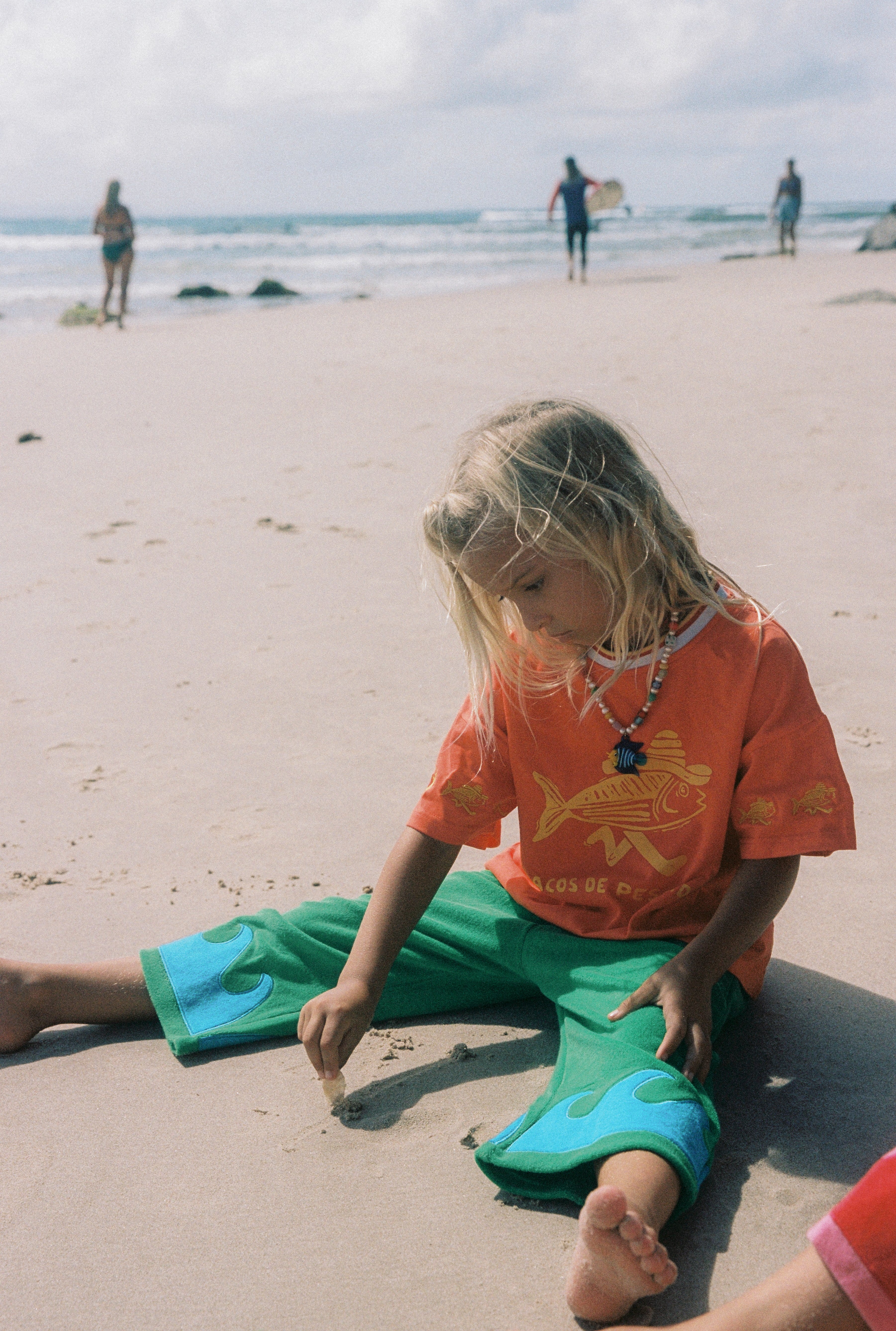 WAVE TERRY PANTS -  SEAWEED SPLASH