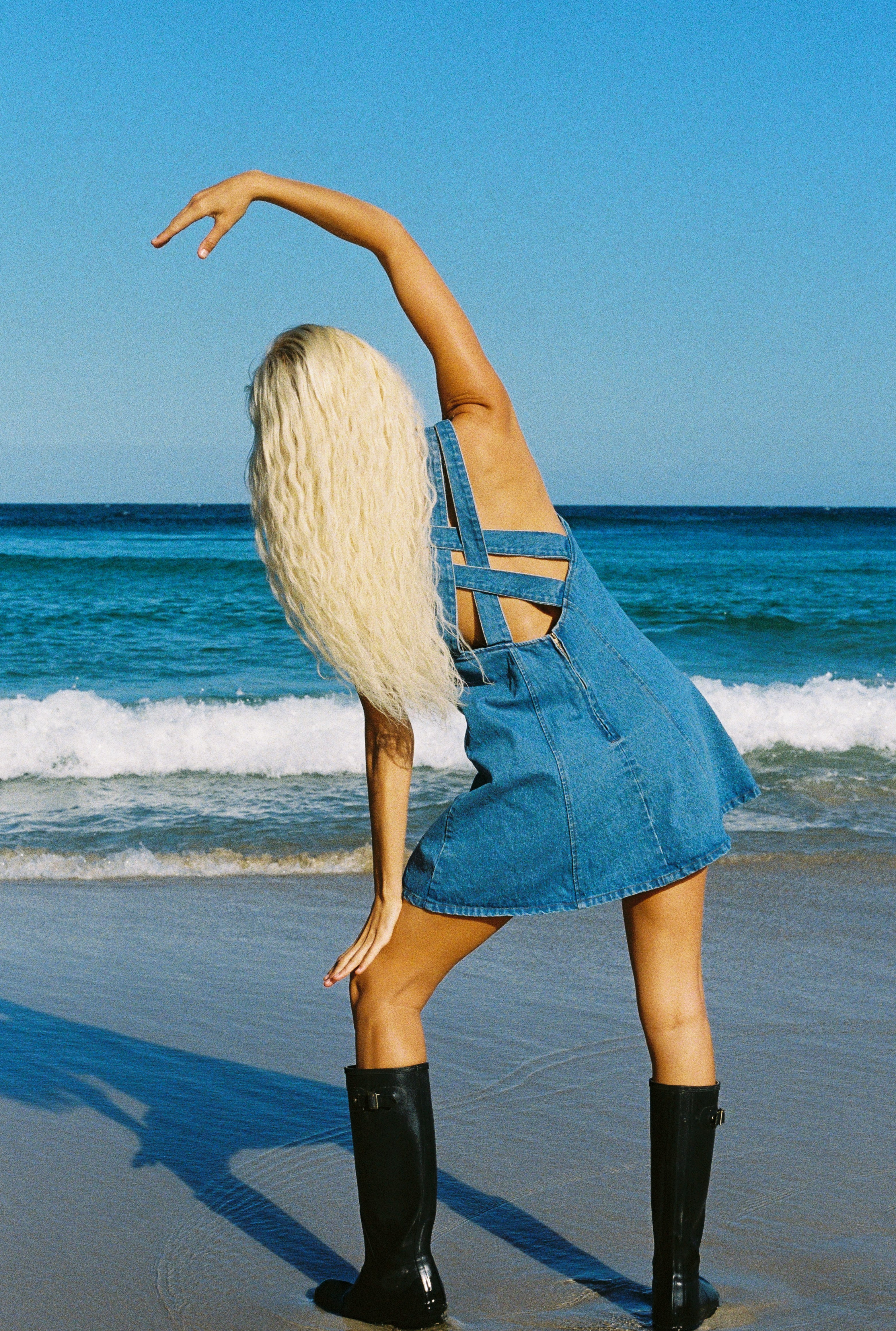 PREORDER - SCUBA DENIM DRESS