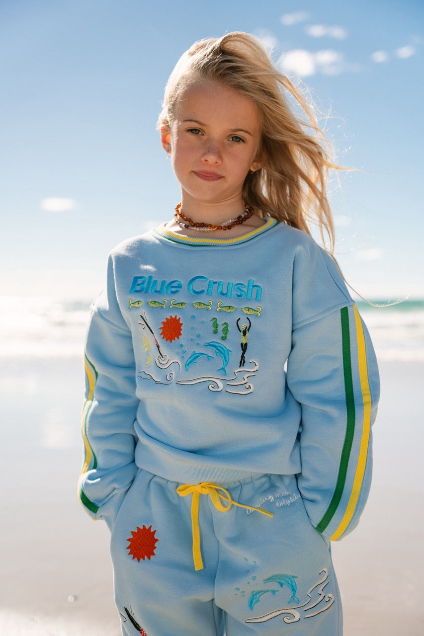 Kids Blue Crush Tracksuit Jumper