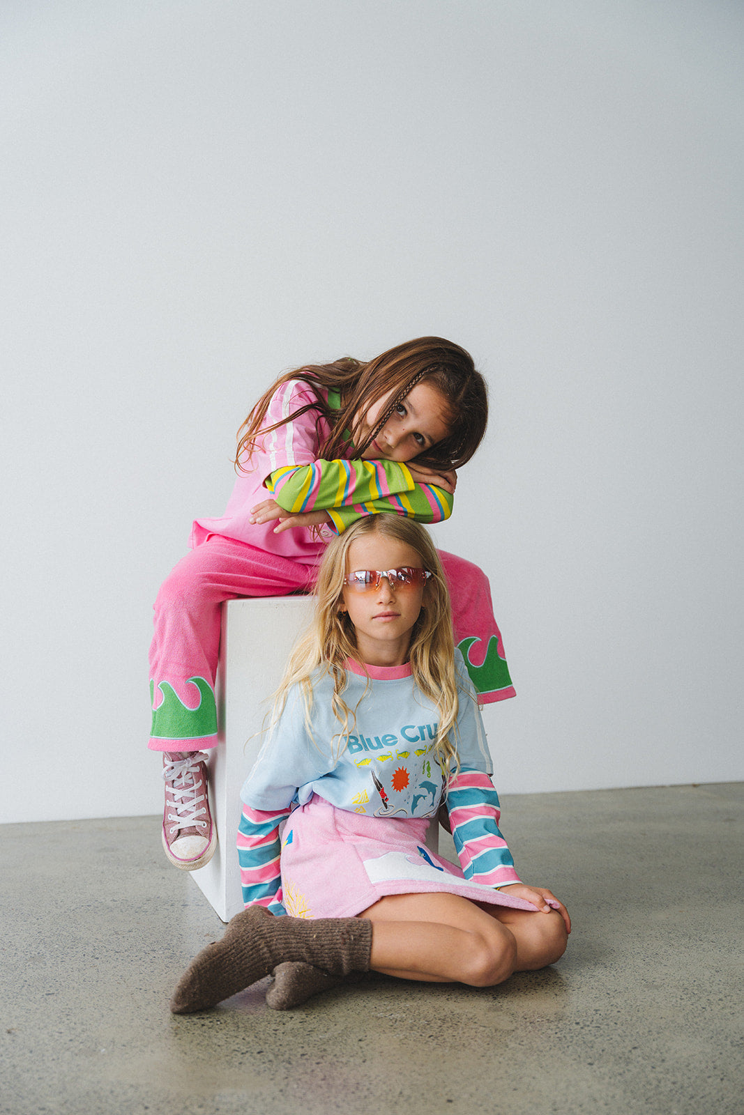 KIDS BLUE CRUSH LAYERED LONG SLEEVE IN BLUE - PRE ORDER
