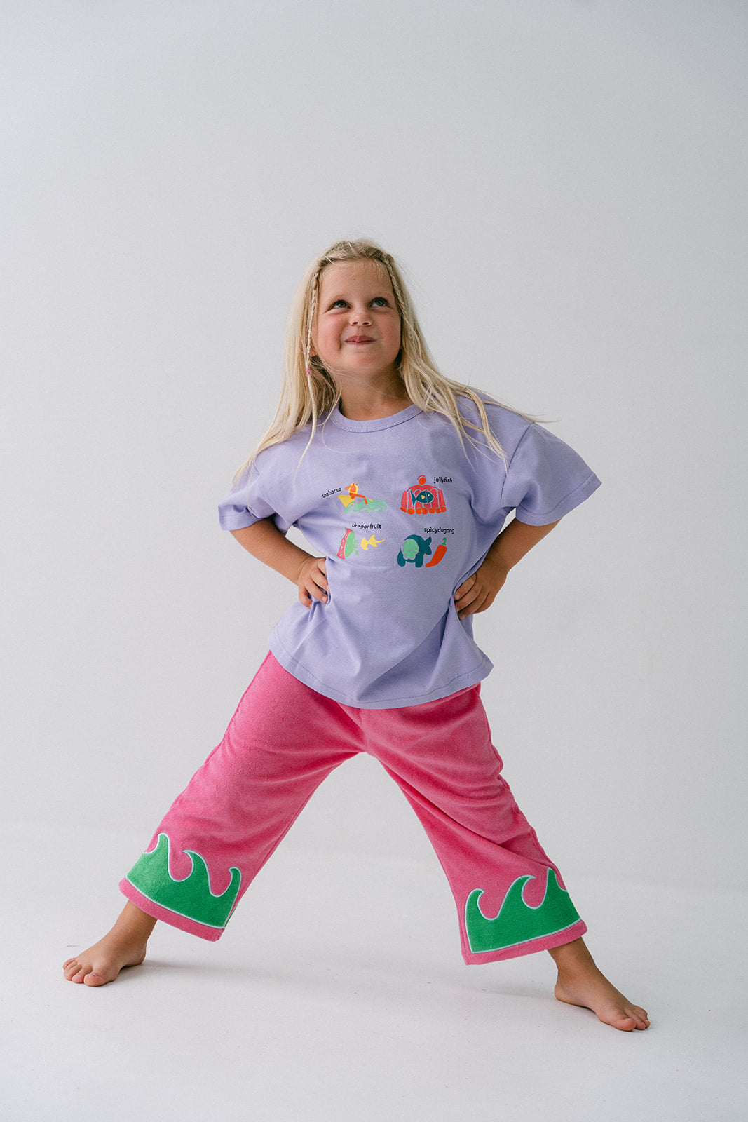 WAVE TERRY PANTS - GUAVA REEF