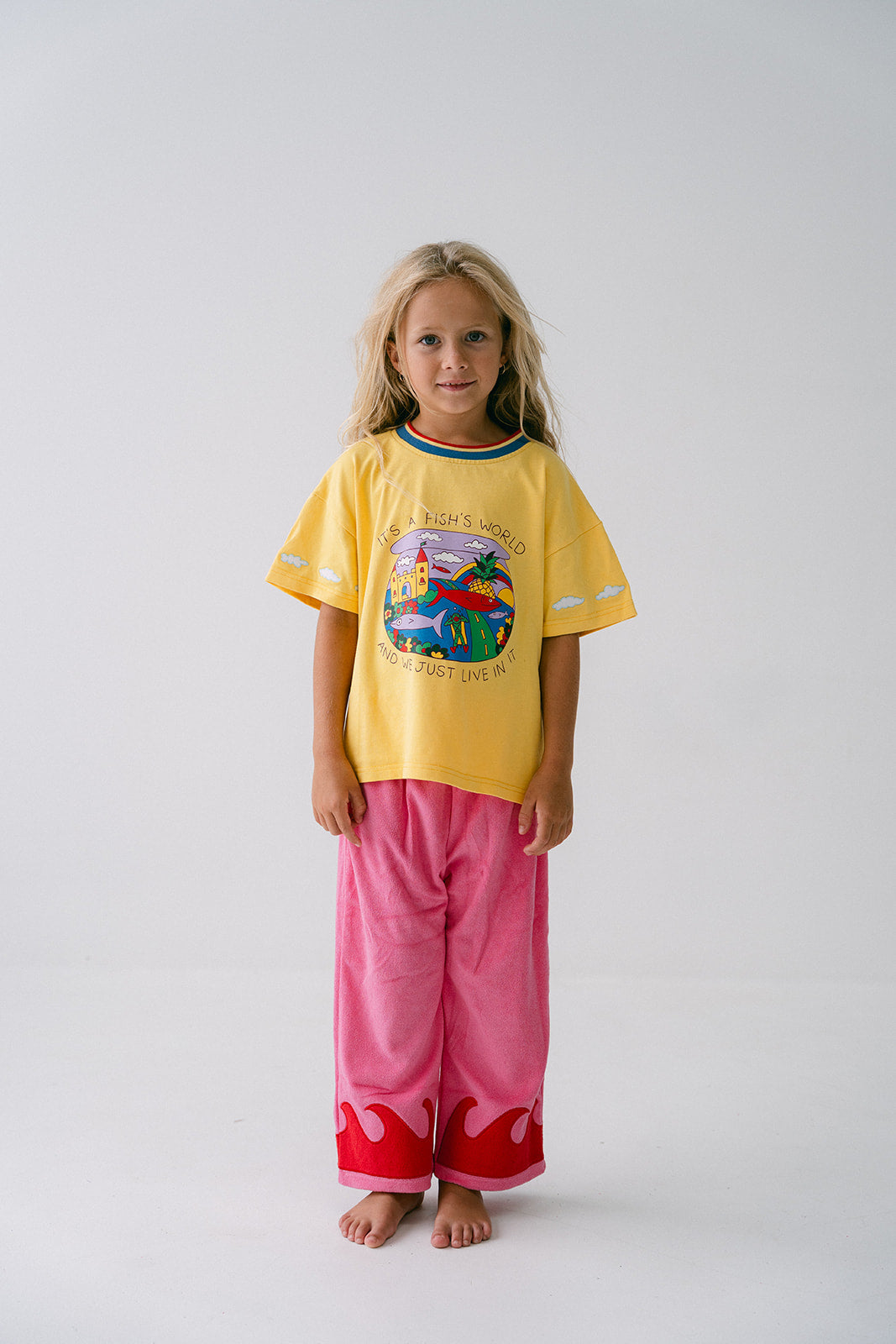 WAVE TERRY PANTS - CORAL CRUSH