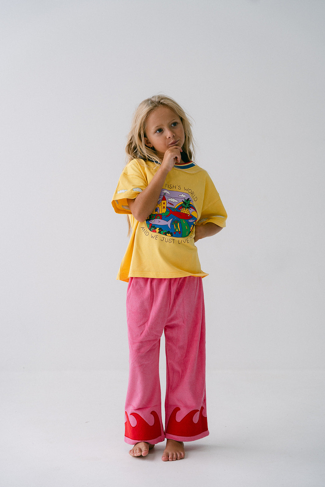 WAVE TERRY PANTS - CORAL CRUSH