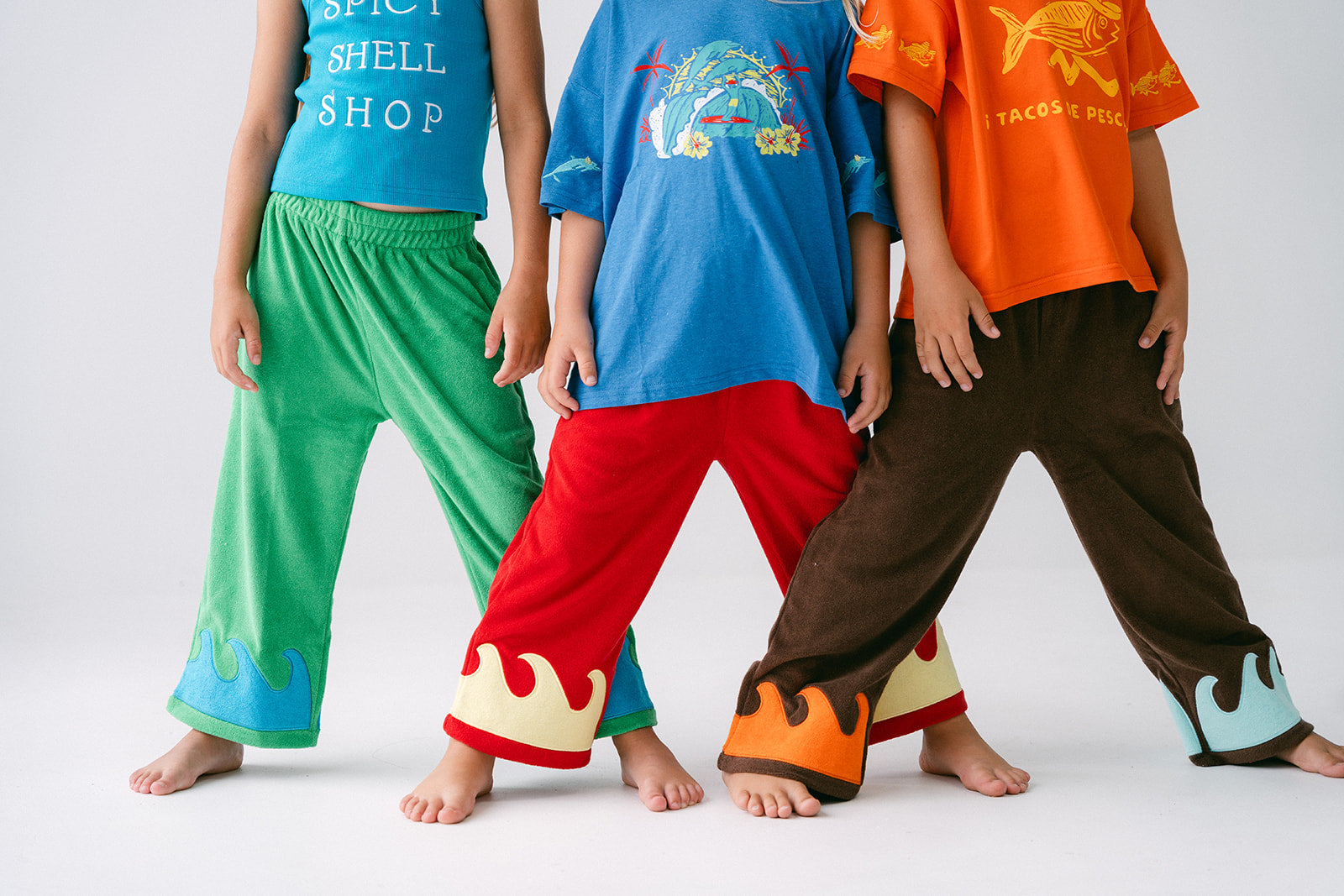 WAVE TERRY PANTS -  SEAWEED SPLASH