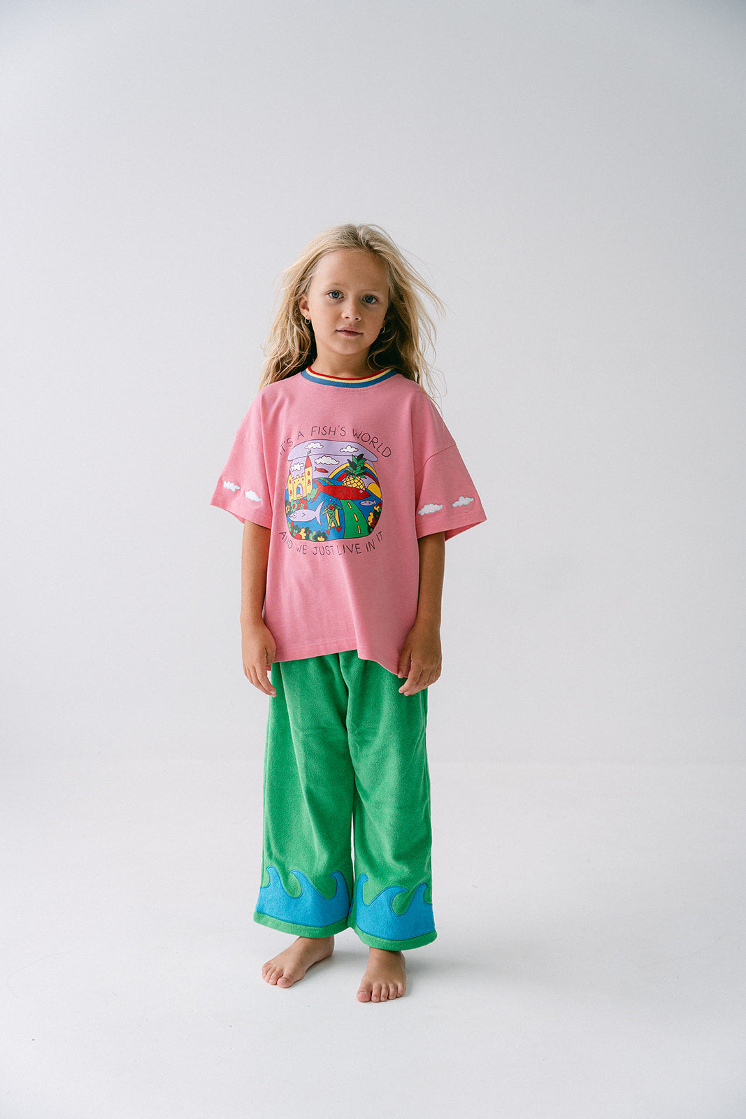 WAVE TERRY PANTS -  SEAWEED SPLASH